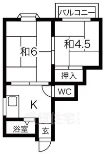 マンション長栄【3階】の間取り