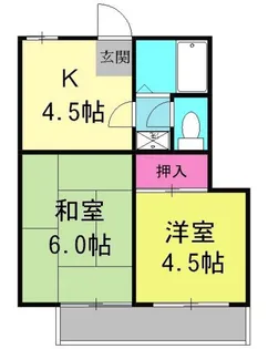 コーポ江戸川【1階】の間取り