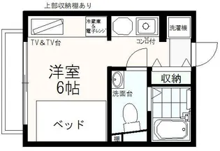 学生会館KMビル(食事つき)【1階】の間取り