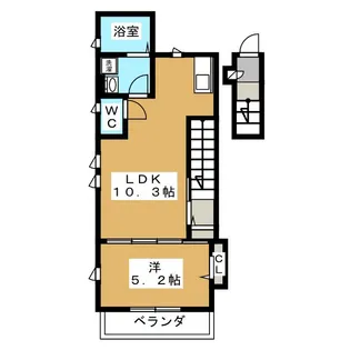 ホワイトプラターヌ【2階】の間取り