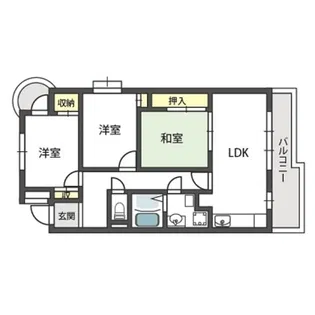 サンメゾン二色【4階】の間取り