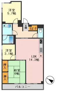 メゾンセレニー【7階】の間取り