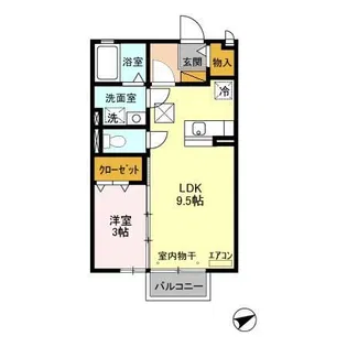 ソレイユ・レバン【1階】の間取り