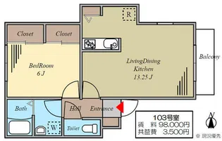シャトルオリビア【1階】の間取り