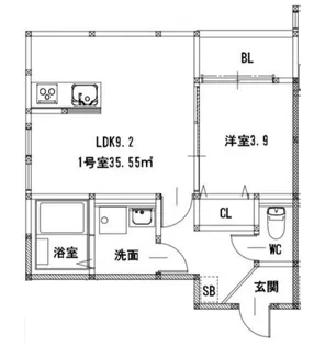 グランレーヴ井尻B棟【1階】の間取り