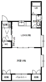 代栄パレスNo.22【2階】の間取り
