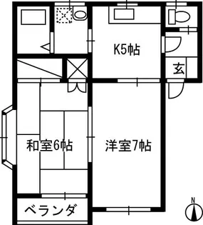 パインシティB【1階】の間取り