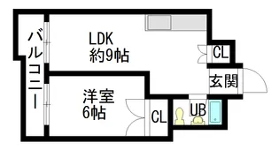 茨城県水戸市備前町2-5東カン水戸第一パークハイツ517【4階】の間取り