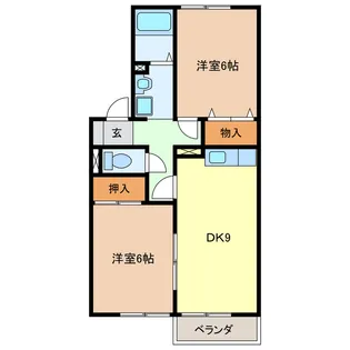セジュール佐賀【1階】の間取り