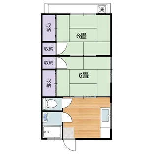 土井アパート【2階】の間取り
