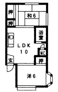 宮城県仙台市太白区鹿野3【アパート】の間取り