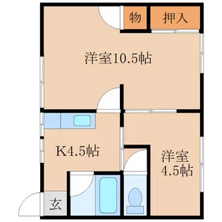 2Kの間取り画像