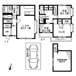 東京都町田市野津田町【一戸建】の間取り