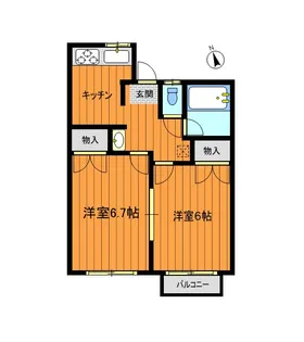コスモ吉岡【1階】の間取り