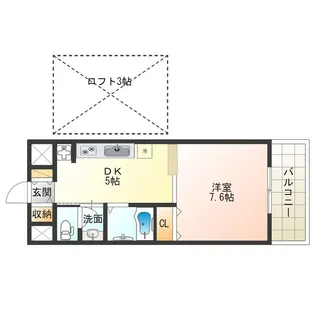 ボンジュール九条南【5階】の間取り