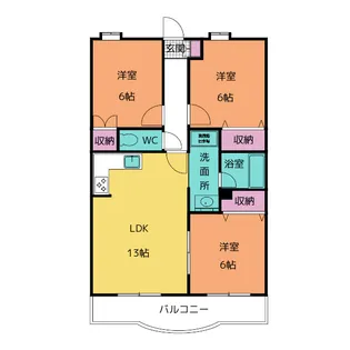 3LDKの間取り画像