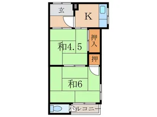 松本文化【2階】の間取り
