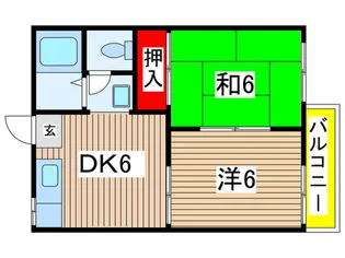 ファミ-ル野並B棟【2階】の間取り