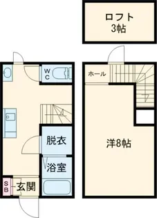 1DKの間取り画像