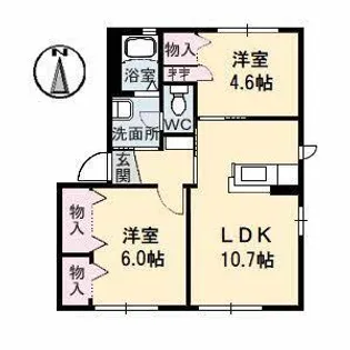 シャーメゾン藍住【2階】の間取り