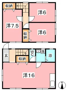 岡山県倉敷市中畝4【一戸建】の間取り