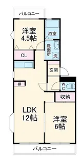 プランドール美しが丘【1階】の間取り