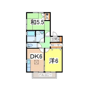 フォレストハイツ【2階】の間取り