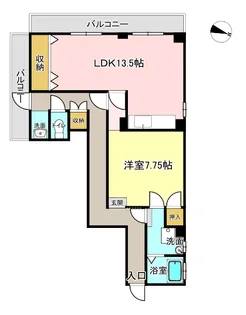 1LDKの間取り画像