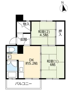 UR大麻園町【4階】の間取り