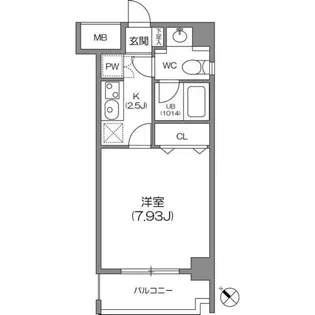 ルクレ森下レジデンス【12階】の間取り