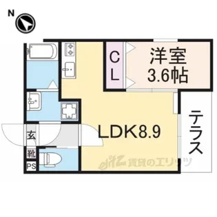 グレイスキューブ【1階】の間取り