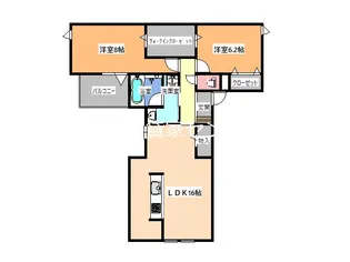 D-GLANZ WEST【3階】の間取り