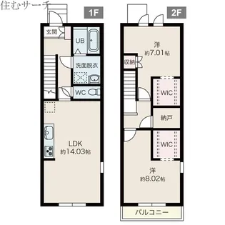 三重県四日市市住吉町【一戸建】の間取り