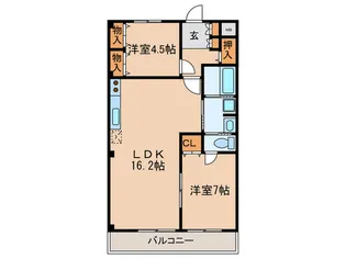 メゾン・ドゥミエ-ル【1階】の間取り