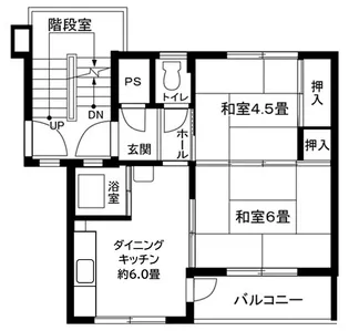 緑ヶ丘第4 4207号棟【4階】の間取り