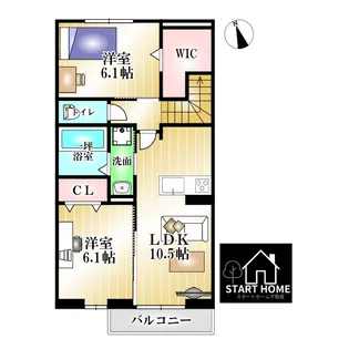 オリエンタルコート北島【2階】の間取り