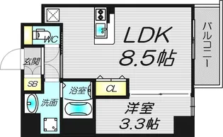 大阪府大阪市都島区片町2【マンション】の間取り