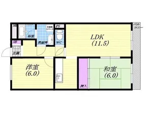 兵庫県芦屋市業平町【マンション】の間取り