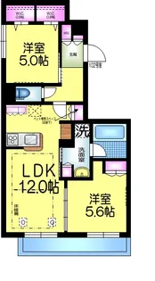 千葉県松戸市小山【マンション】の間取り