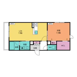 アレービアン【1階】の間取り