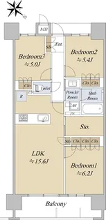 3LDKの間取り画像