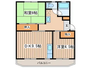 山口ハイツ【4階】の間取り