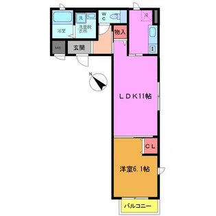 アムールKS【2階】の間取り