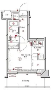 ラフィスタ品川ベイ【5階】の間取り