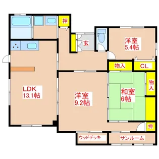 鹿児島県鹿児島市田上6【一戸建】の間取り