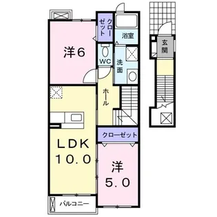 メゾン シェークル【2階】の間取り
