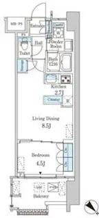 東京都目黒区上目黒2【マンション】の間取り