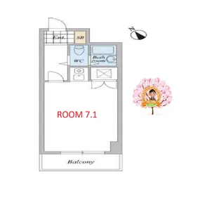 1Rの間取り画像