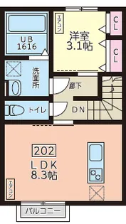 デュマンA【2階】の間取り