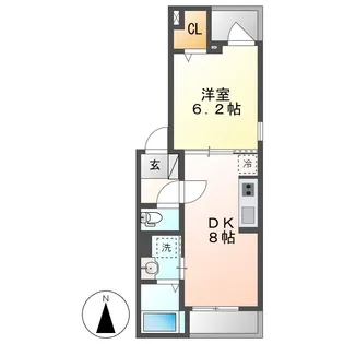 シャローム熱田【2階】の間取り